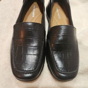 Easy spirit black Abide 8 crocodile print Loafer womens Size 5